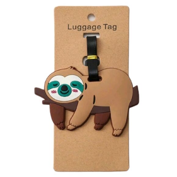 Cartoon Sloth Luggage Tag - Picture 2 of 5